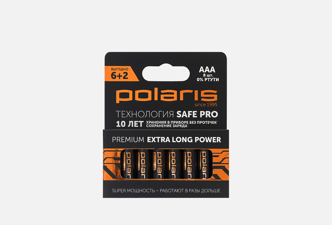 

Щелочные батарейки POLARIS, PB ААА Premium bronze 8 шт