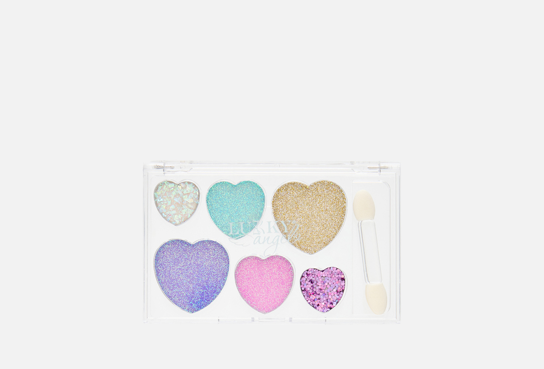 

Тени для век LUKKY, Angel glitter Multicolored Hearts 6 г