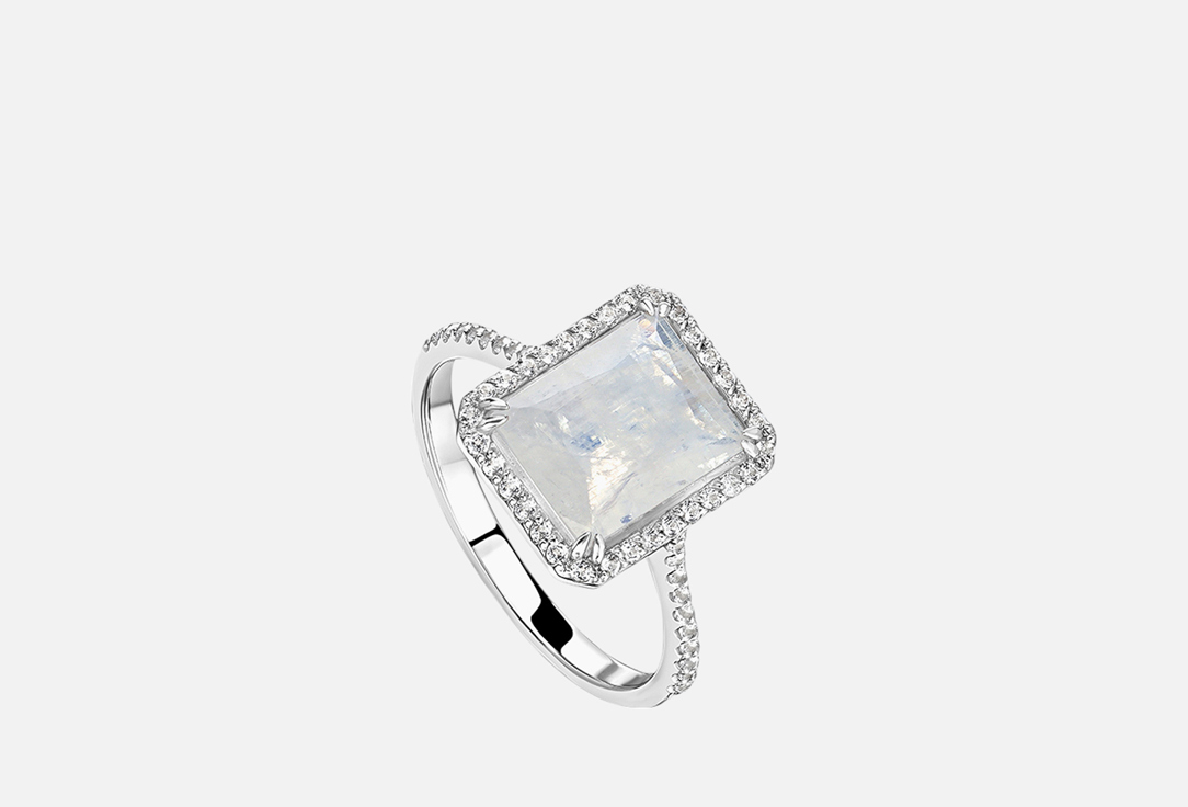 Изображение товара Кольцо-багет серебряное SECRETS jewelry с лунным камнем