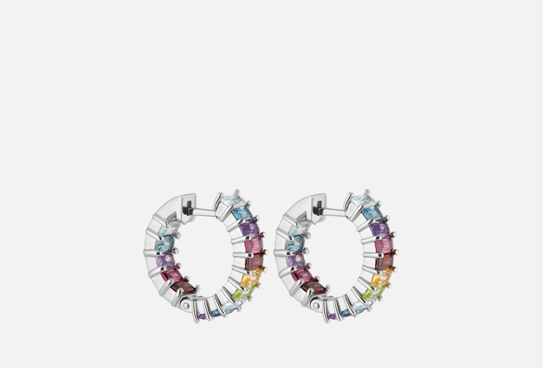 

Серьги-радуги серебряные SECRETS JEWELRY, Из камней 2 шт