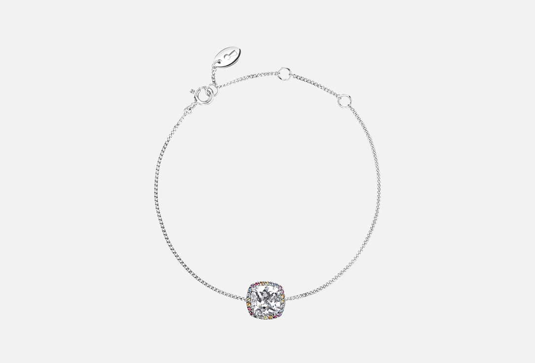 Изображение товара Браслет серебряный SECRETS jewelry Радужный с хрусталём кушон