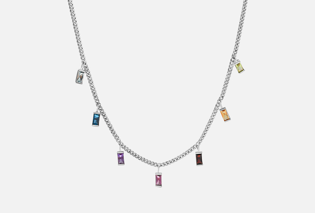 Изображение товара Цепочка с подвесками серебряная SECRETS jewelry Радужные искры