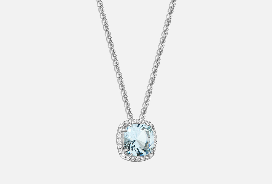 Цепочка серебряная SECRETS JEWELRY С голубым топазом 2 шт