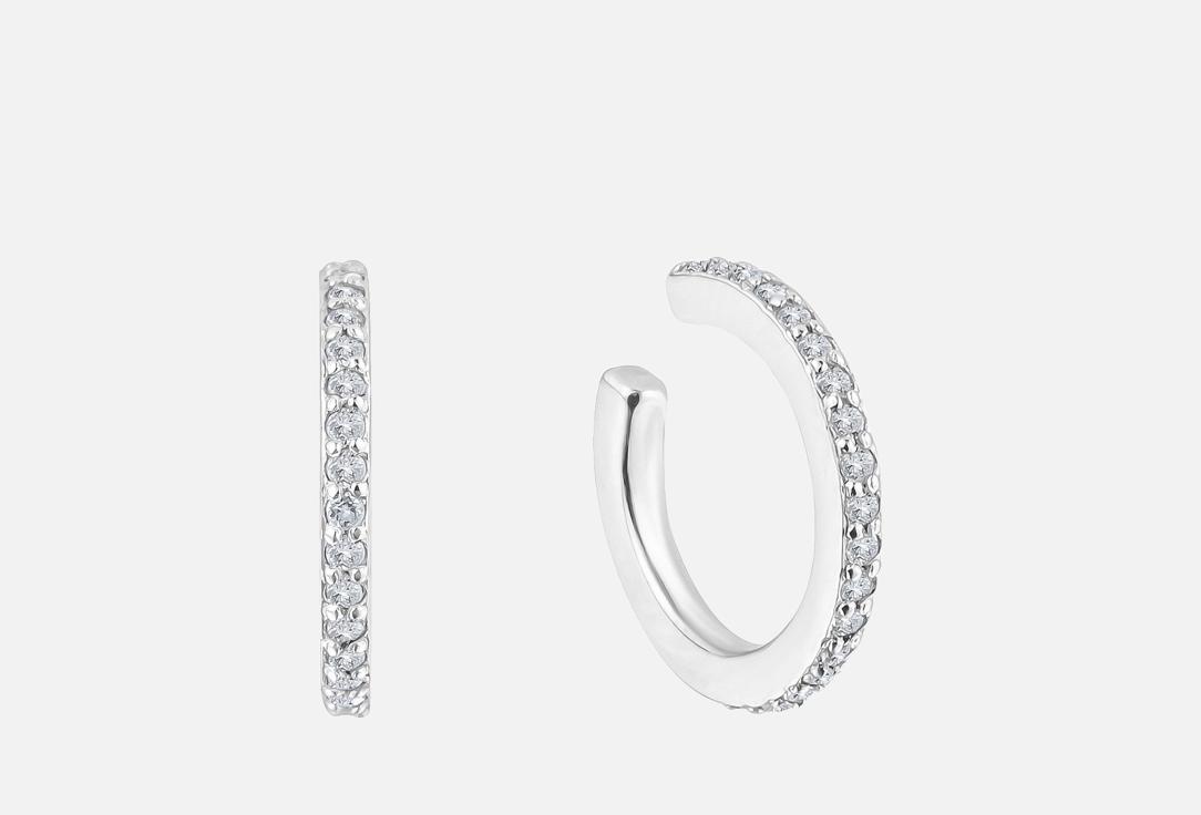 

Кафф серебряный MOONKA, White Topaz Pavé 1 шт