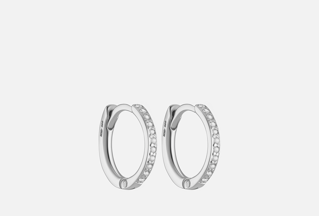 Изображение товара Серьги серебряные Moonka Pavé White Topaz