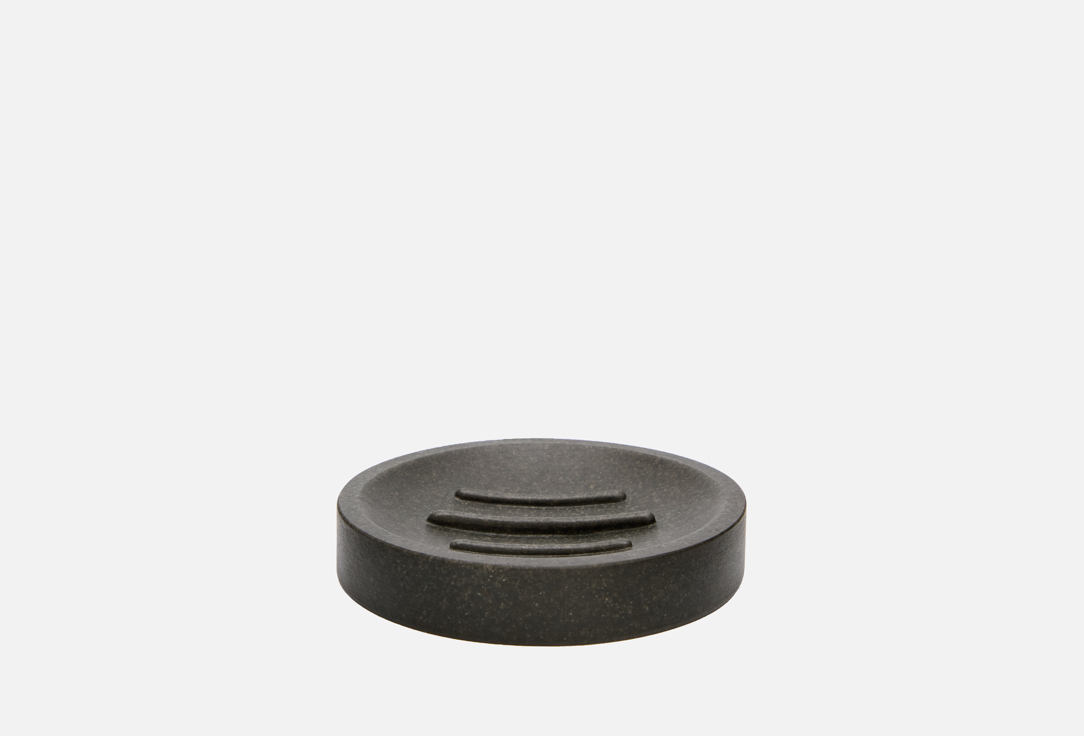 Изображение товара Мыльница Ridder Stone черная настольная из полирезина для ванной комнаты