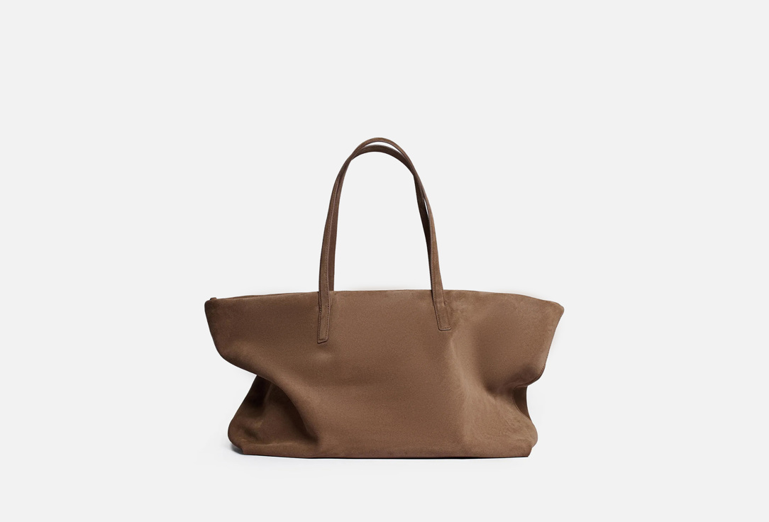 Изображение товара Стильная женская сумка-шопер из натуральной замши ELLE pecan pie