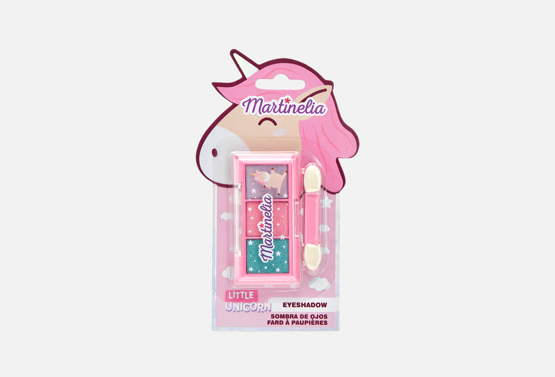 Изображение товара Мини-набор теней для век Martinelia pink для девочек 3 цвета, компактный, мягкая текстура