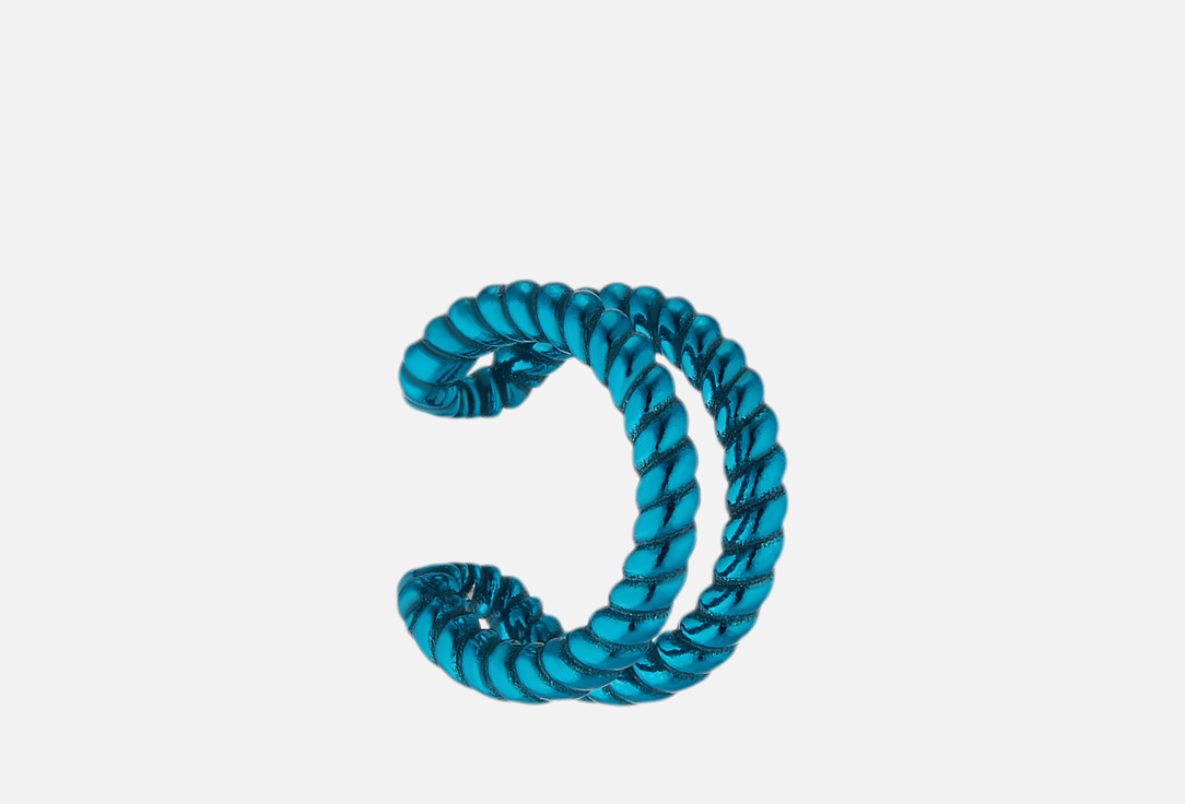 Изображение товара Серебряный кафф Cheeky Me Double braid голубой 925 пробы