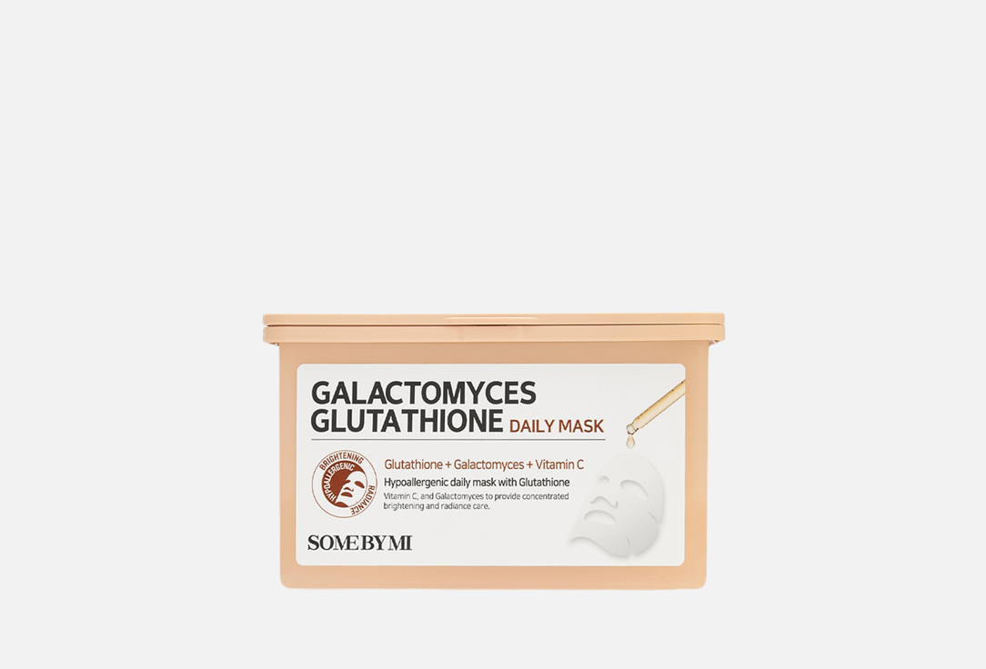 

Ежедневная тканевая маска для лица SOME BY MI, GALACTOMYCES GLUTATHIONE DAILY MASK 30 шт