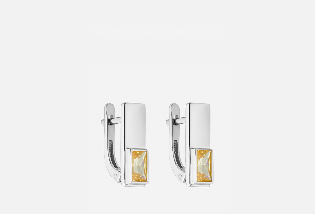 Изображение товара Серьги серебряные Sun Soul JWL Стекло багет