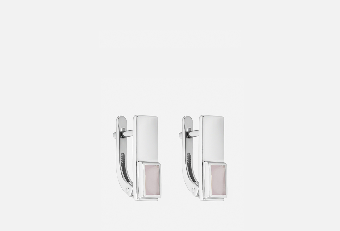 Изображение товара Серьги серебряные Sun Soul JWL с стеклом багет и английским замком