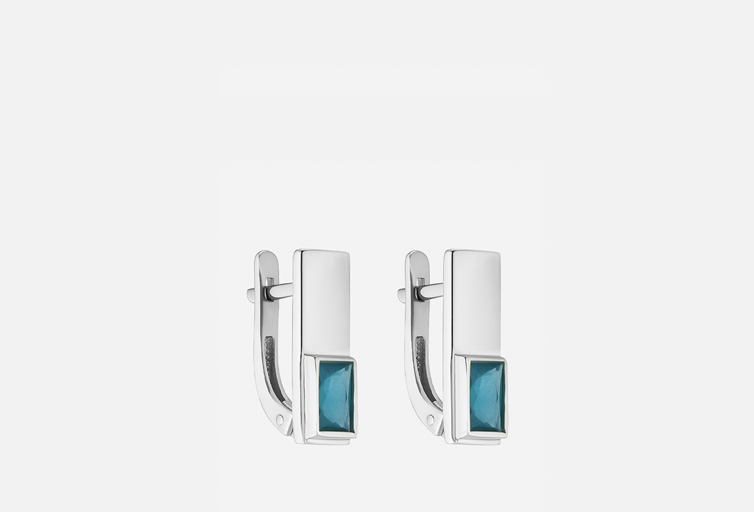 Изображение товара Серьги серебряные Sun Soul JWL Стекло багет