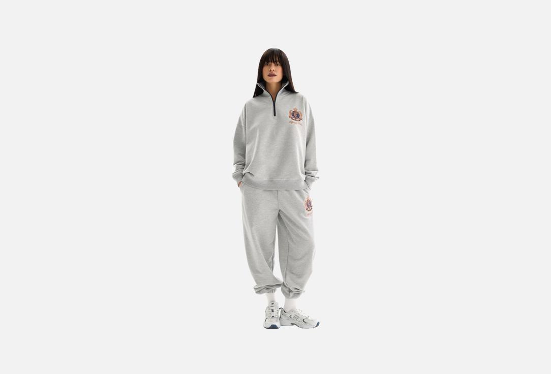 Джогеры FIGURA ACTIVE WEAR Серые с синим M-175 мл