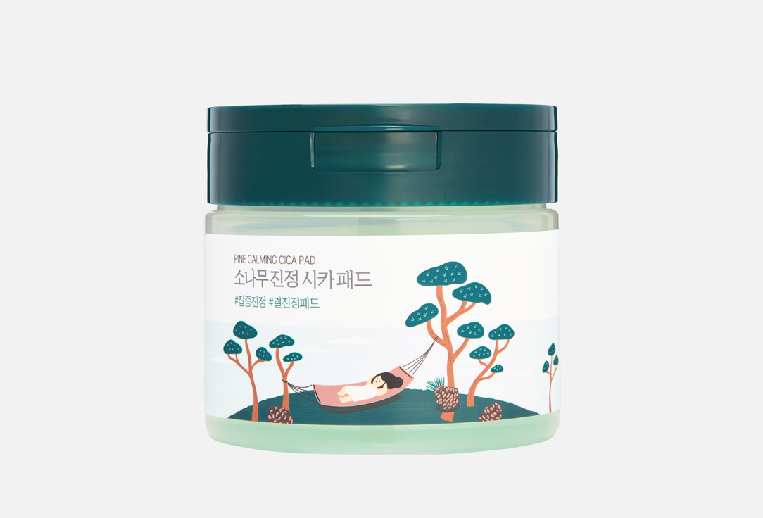 

Успокаивающие диски для чувствительной кожи лица ROUND LAB, PINE CALMING CICA 50 шт