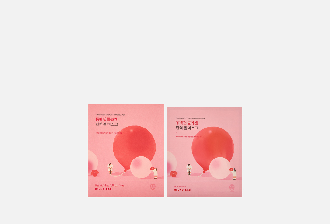 Изображение товара Гидрогелевая маска для лица CAMELLIA DEEP COLLAGEN FIRMIN Round Lab для увлажнения и упругости