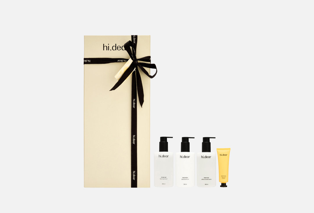 

Набор для ухода за руками и телом HI,DEAR, Black tea & lumi 4 шт