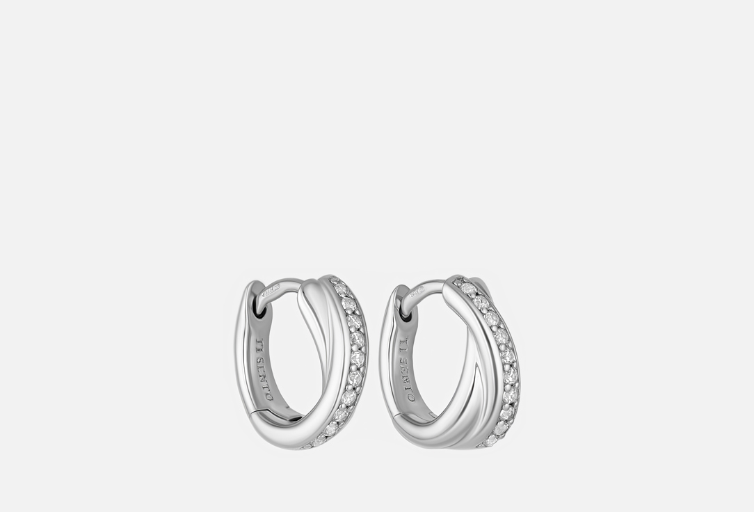 Изображение товара Cерьги серебряные Ti Sento Cross-over фианит платина