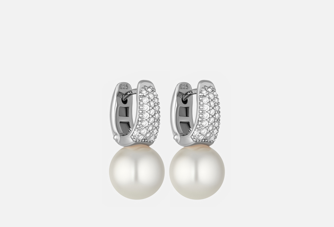 Изображение товара Серьги серебряные Ti Sento с белым жемчугом и фианитом