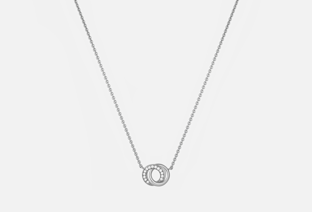 Изображение товара Колье серебряное Ti Sento Cross-over с цирконием 38-48 см покрытие родием