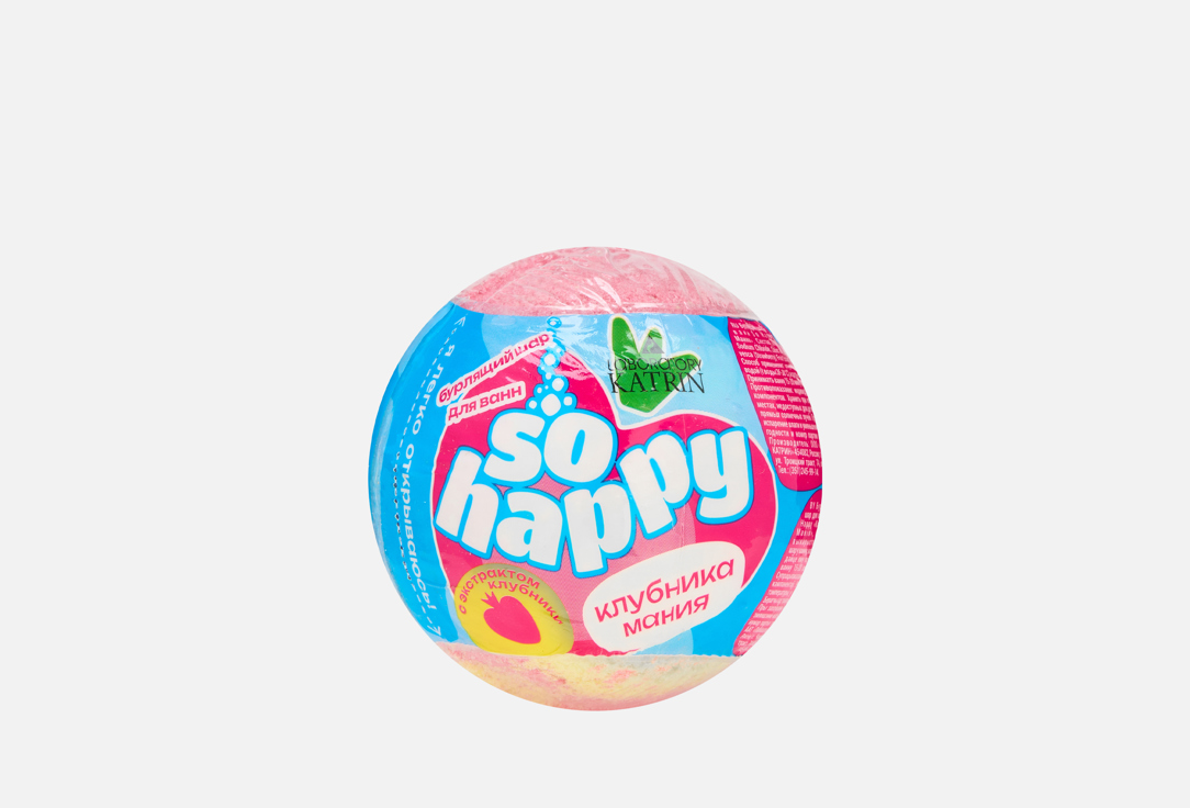 

Бурлящий шар для ванны ЛАБОРАТОРИЯ КАТРИН, Клубника Мания 1 шт