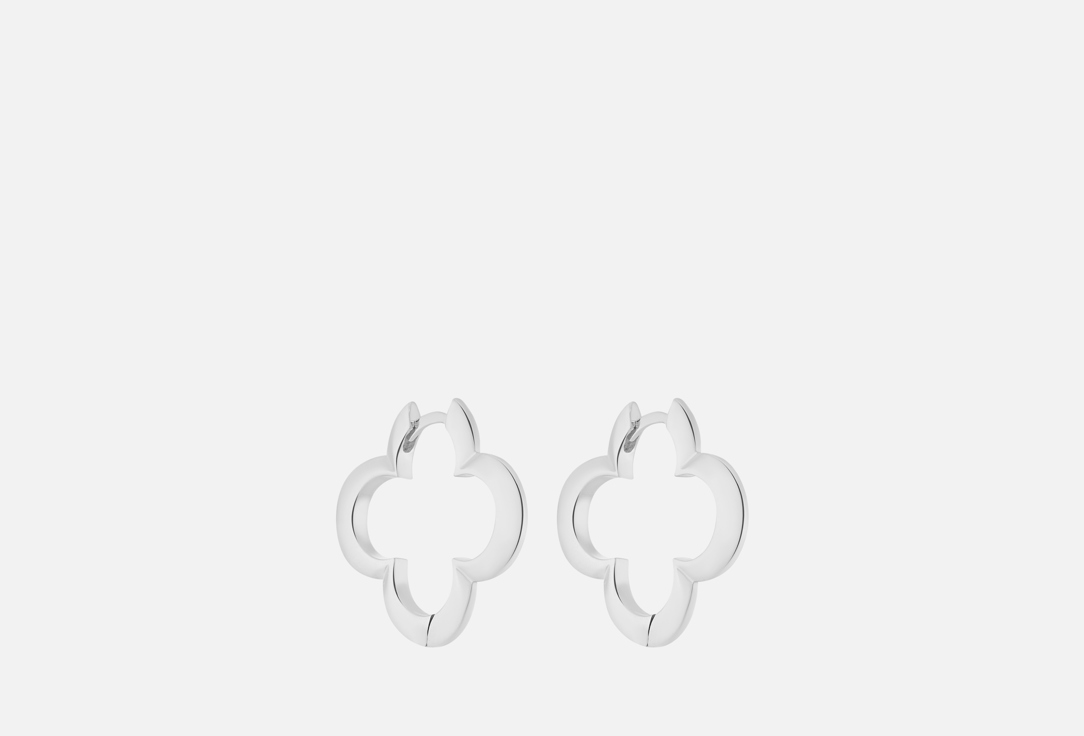 Изображение товара Серьги серебряные Simplicity 4-х листник с английским замком