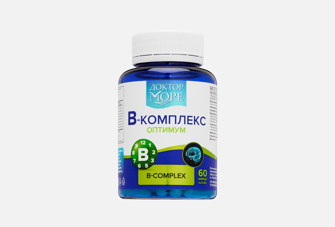 Изображение товара БАД для улучшения памяти и внимания Доктор Море B-комплекс оптимум в капсулах