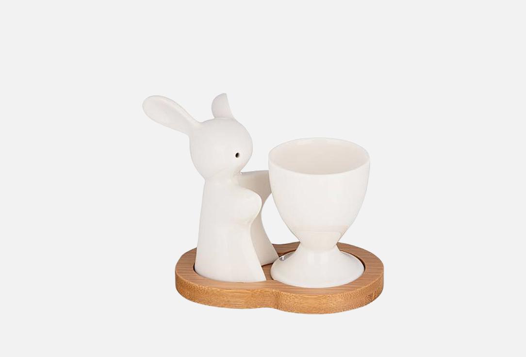 Изображение товара НАБОР: ПОДСТАВКА ДЛЯ ЯЙЦА, СОЛОНКА, ПОДСТАВКА Lefard NATIVE, 10х10х7