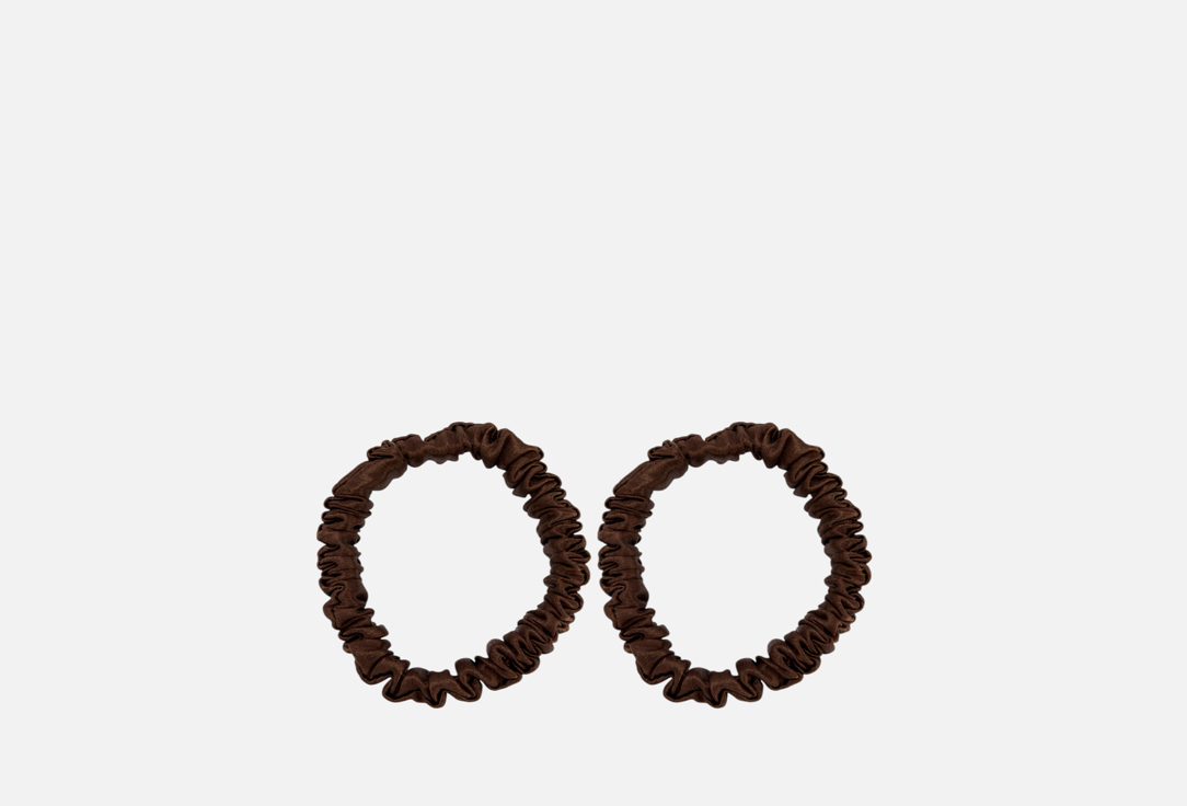 Изображение товара Резинки из натурального шелка AYRIS SILK узкие шоколадные 10 мм