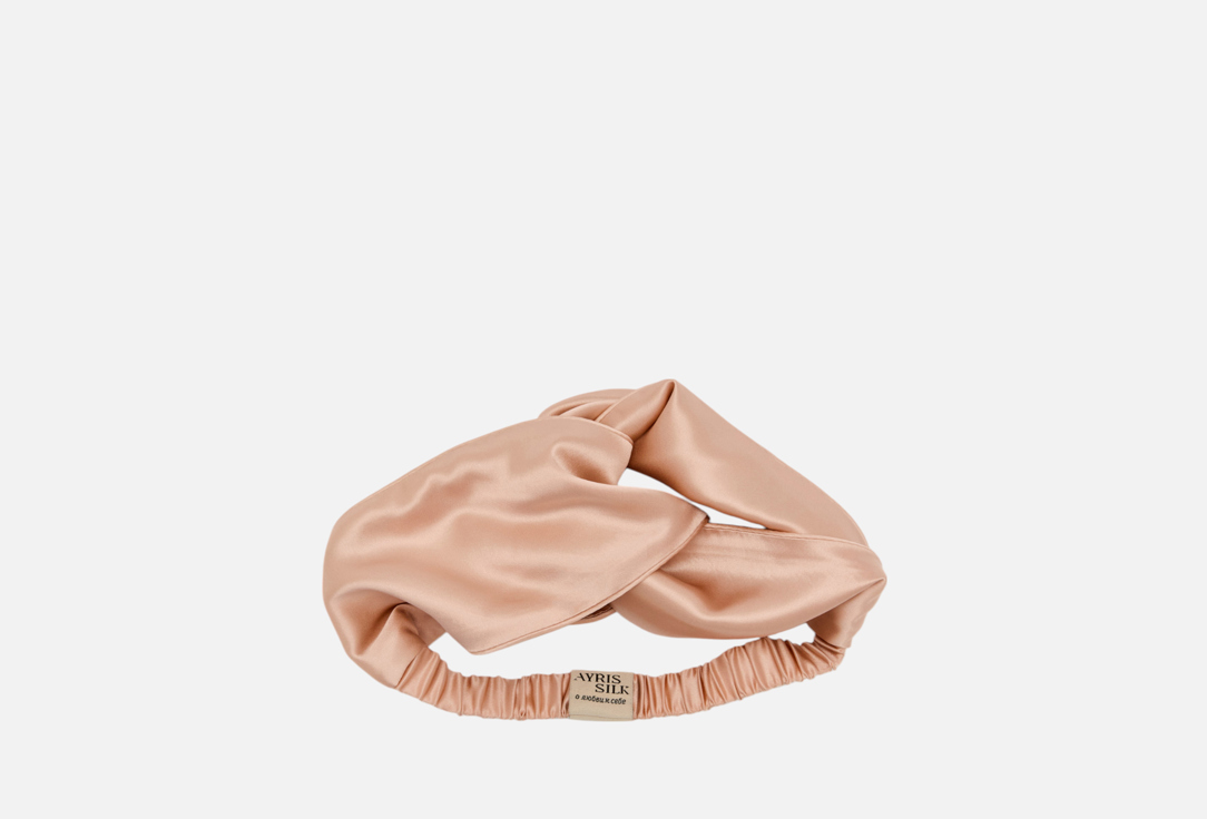 Изображение товара Повязка-бандо на голову шелковая AYRIS SILK розовое золото
