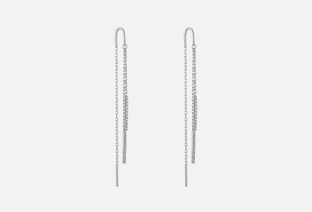 Изображение товара Серьги-протяжки серебряные the Si Glow с фианитами