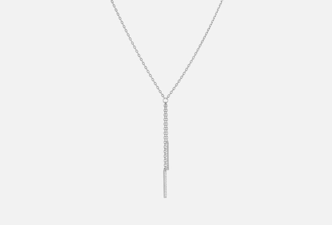 Изображение товара Колье серебряное the Si Glowа с фианитами 925 пробы, родирование