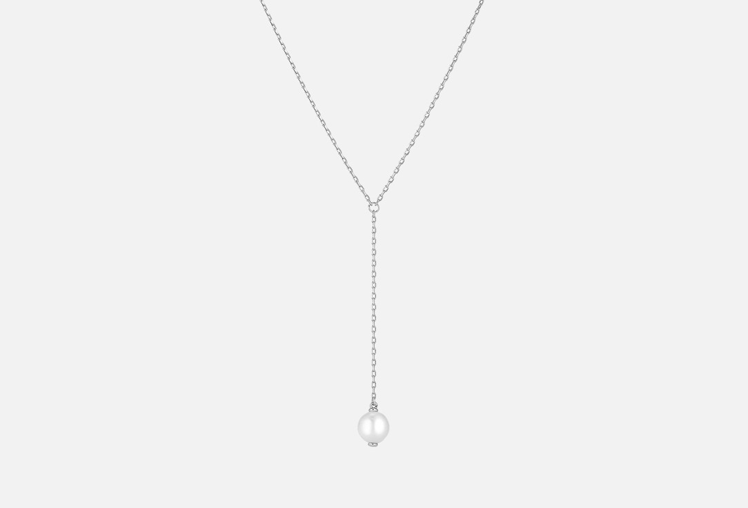 Изображение товара Колье-галстук серебряный the Si натуральный жемчуг