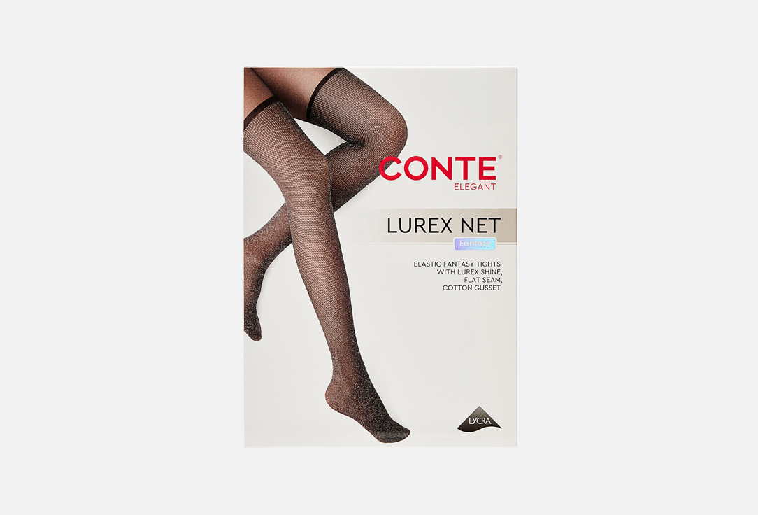 Изображение товара Женские колготки CONTE ELEGANT Fantasy lurex net nero с lurex эффектом