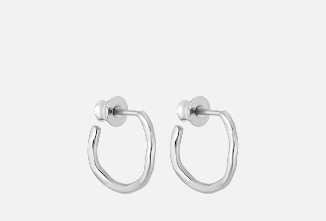 Изображение товара Серьги серебряные BALTSILVER мятое кольцо