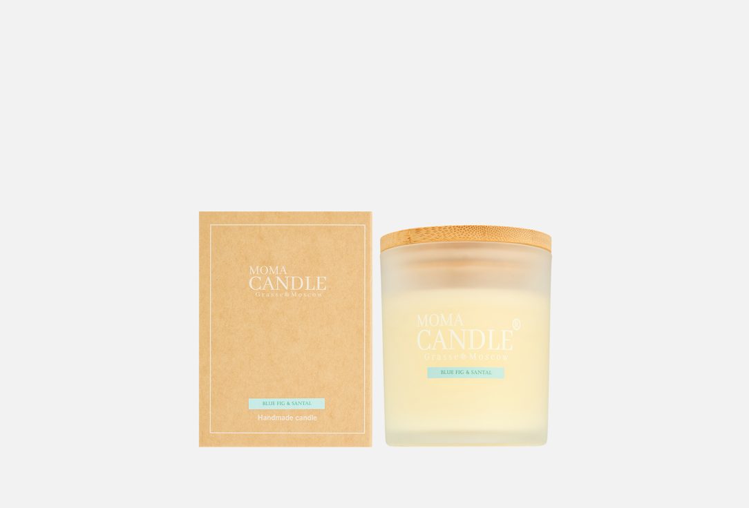 Изображение товара Ароматическая свеча MOMACANDLE Blue fig & Santal 230 г Натур кокосовый воск