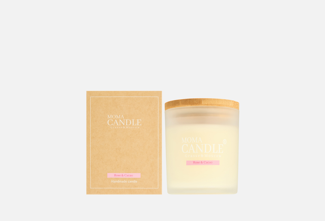 Изображение товара Ароматическая свеча MOMACANDLE Rose & Cacao 230 г натуральный кокосовый воск