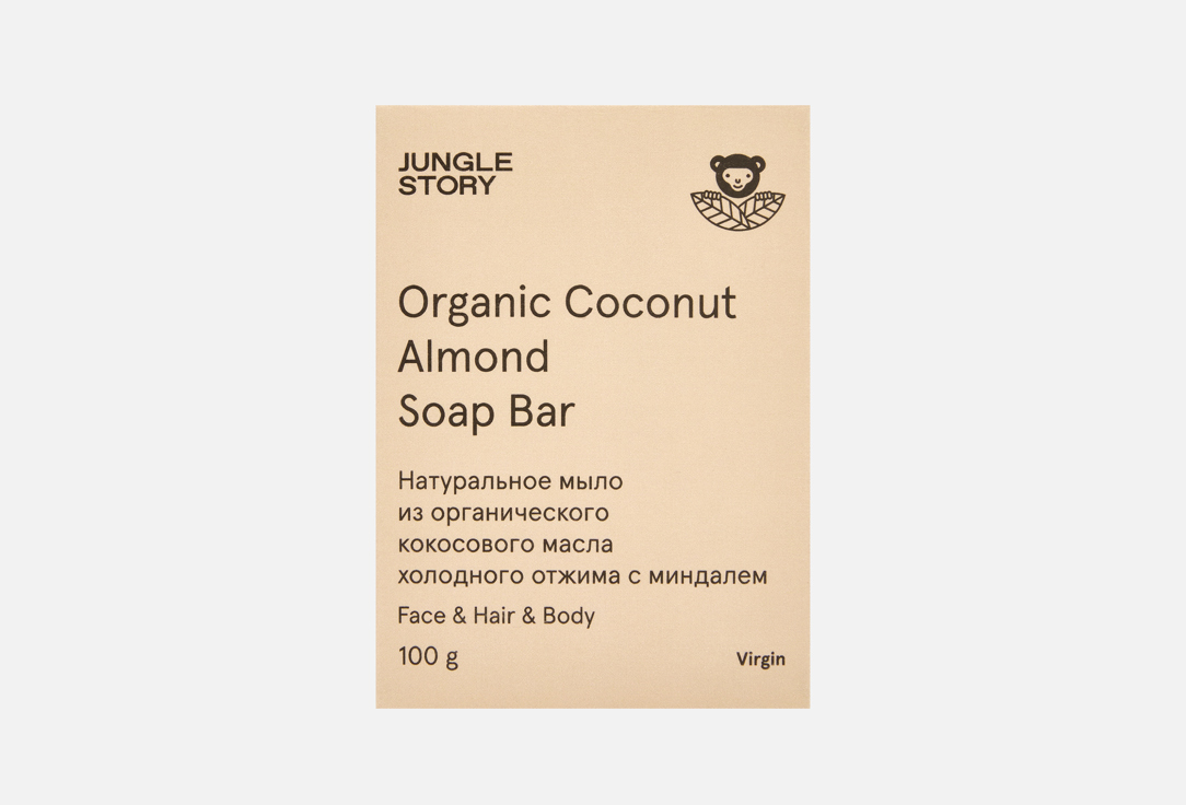 

Твердое мыло для рук и тела JUNGLE STORY, Organic coconut with almonds 100 г