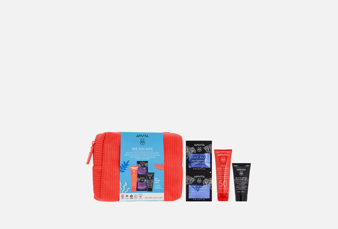 Изображение товара Подарочный набор для ухода за кожей лица APIVITA Bee sun safe SPF50 anti age и очищение