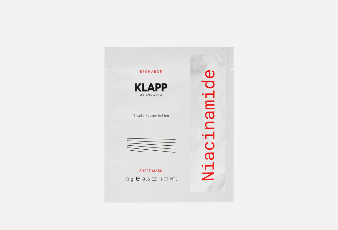 Изображение товара Тканевая маска для лица KLAPP SKIN CARE SCIENCE Niacinamide