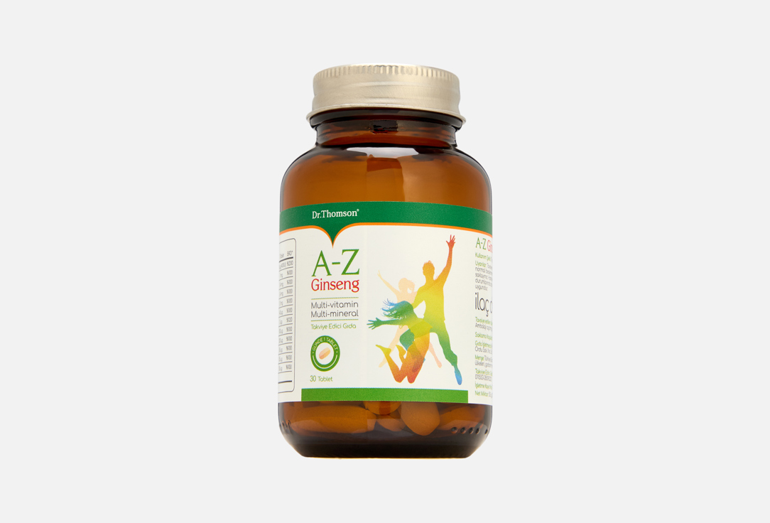

комплекс витаминов и минералов DR. THOMSON, A-Z Женьшень в таблетках 30 шт