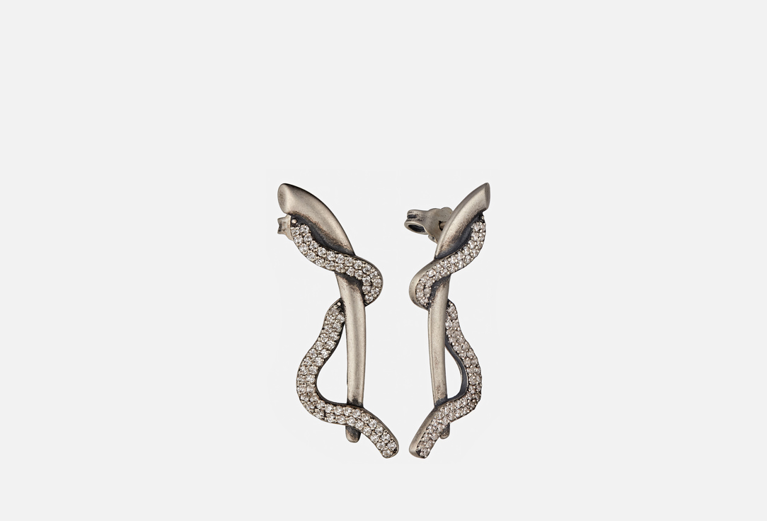 

Пусеты серебряные KRISHE, SPARKLING WAVE 2 шт