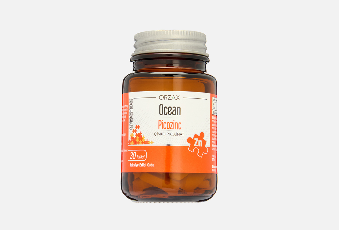 

Цинк ORZAX OCEAN, 15 мг в таблетках 30 шт
