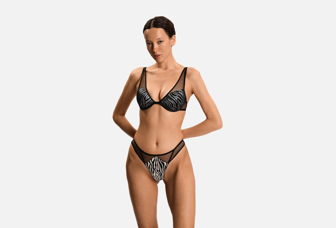 Изображение товара Бюстгальтер Infinity Lingerie Agna черно-белый пуш-ап