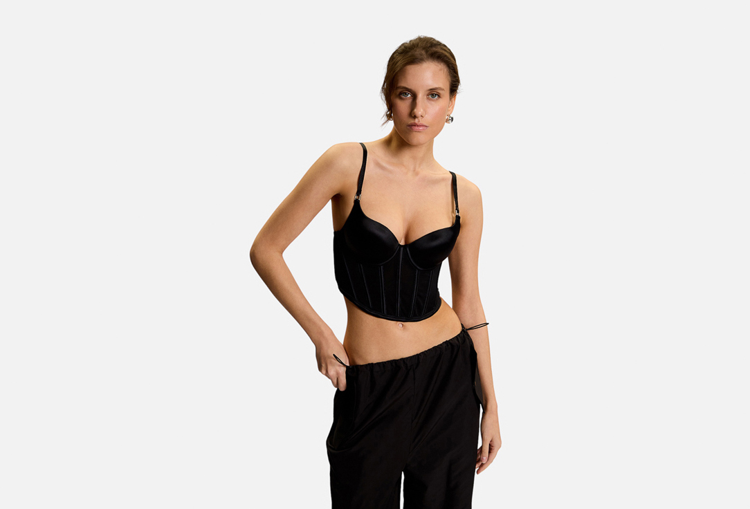 Изображение товара Женский топ-полуграция Топ Infinity Lingerie Angelina черный для женщин