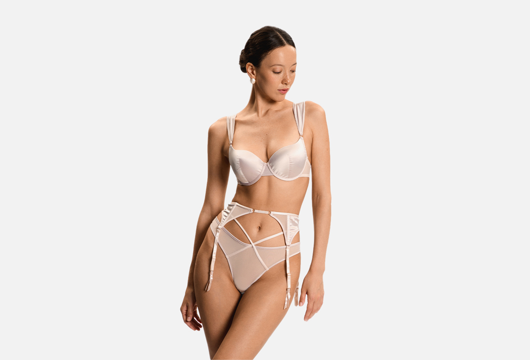 Изображение товара Стринги с поясом для чулок Infinity Lingerie Yoki светло-бежевые