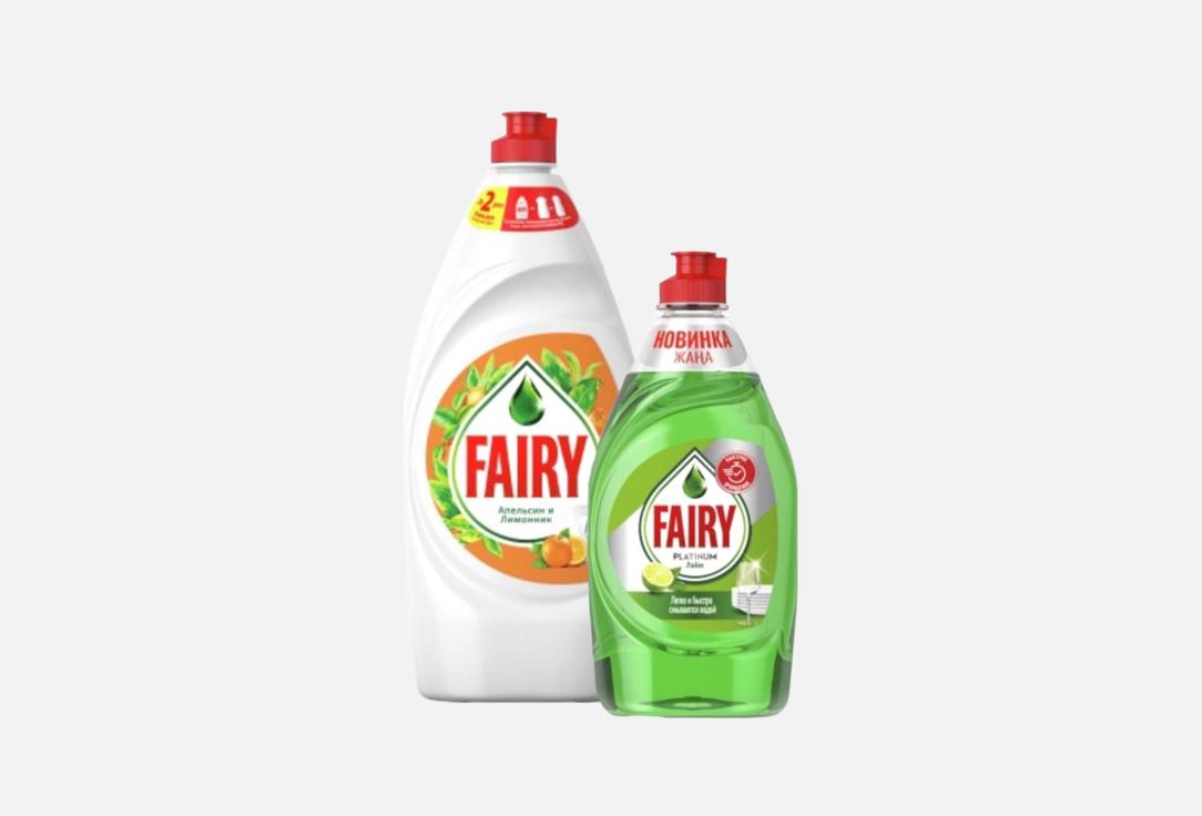 

Набор гелей для мытья посуды FAIRY, Orange and lemongrass+Lime 2 шт