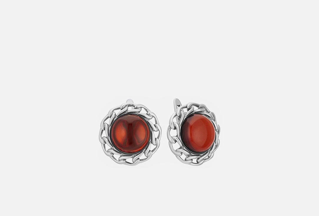 Изображение товара Серьги серебряные Sun Stone Silver earrings with amber