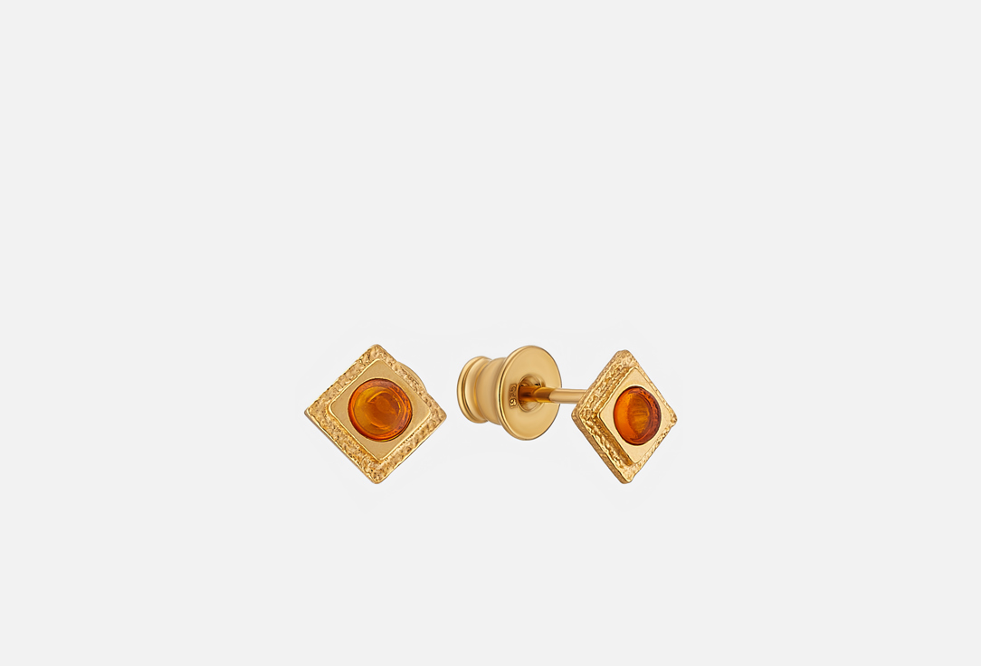 Изображение товара Серьги серебряные Sun Stone Silver с натуральным янтарем для женщин