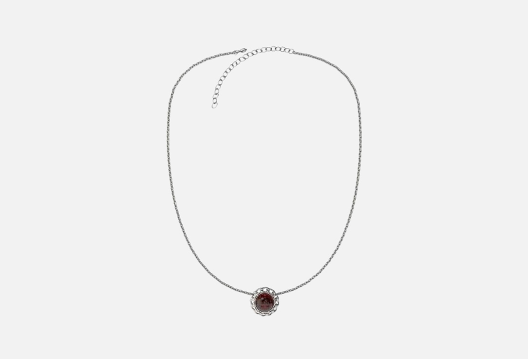 Колье серебряное SUN STONE Silver necklace with amber 1 шт